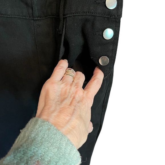 Black Ladies Denim Overalls - Size Small-Stretch-No Name Tag-Great Condition - Picture 3 of 12